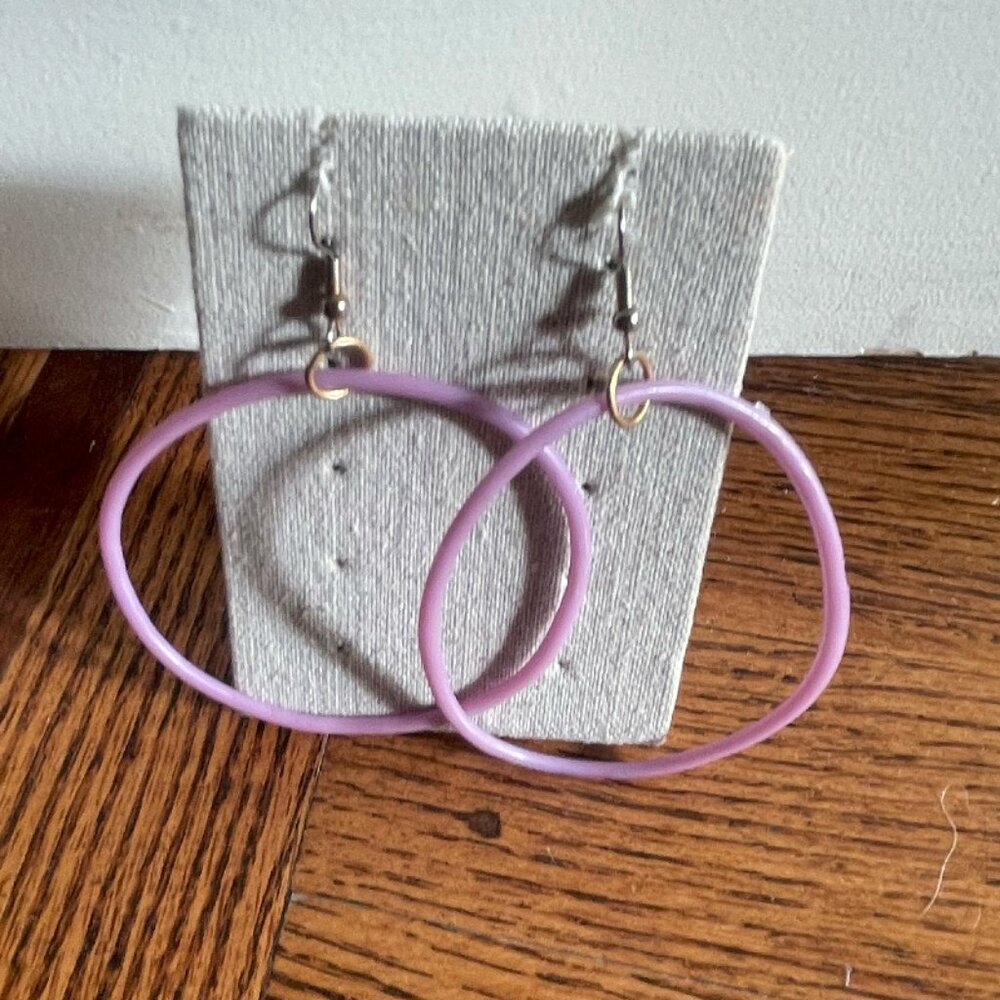Purple Hoop Earrings